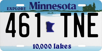 MN license plate 461TNE