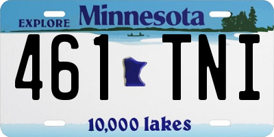 MN license plate 461TNI