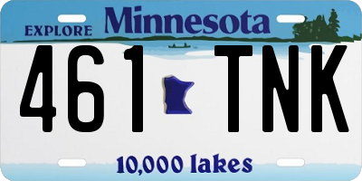 MN license plate 461TNK