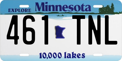 MN license plate 461TNL