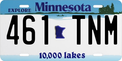 MN license plate 461TNM