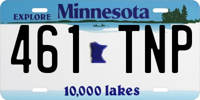 MN license plate 461TNP