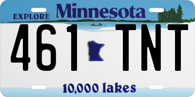 MN license plate 461TNT