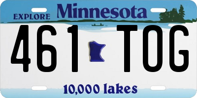 MN license plate 461TOG