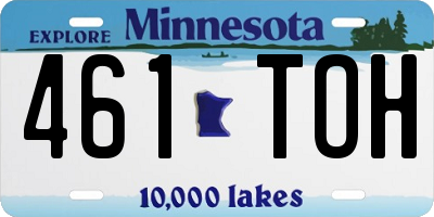 MN license plate 461TOH