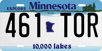 MN license plate 461TOR