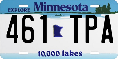 MN license plate 461TPA