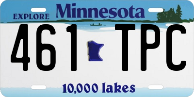 MN license plate 461TPC