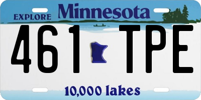 MN license plate 461TPE