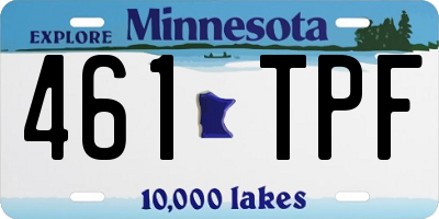 MN license plate 461TPF