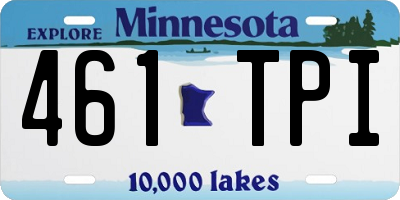 MN license plate 461TPI