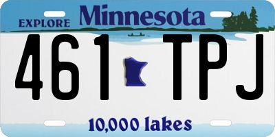 MN license plate 461TPJ