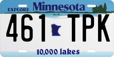 MN license plate 461TPK