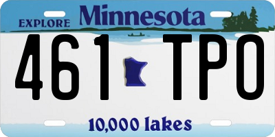 MN license plate 461TPO