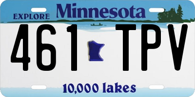 MN license plate 461TPV