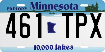 MN license plate 461TPX