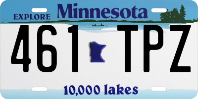 MN license plate 461TPZ