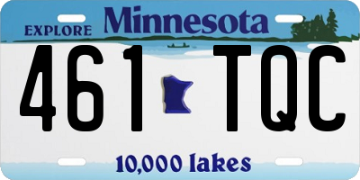 MN license plate 461TQC