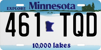 MN license plate 461TQD