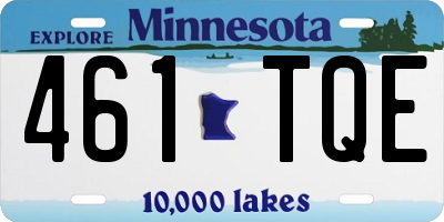 MN license plate 461TQE