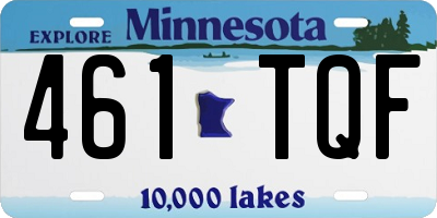 MN license plate 461TQF