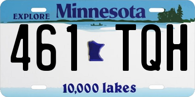 MN license plate 461TQH