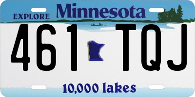 MN license plate 461TQJ