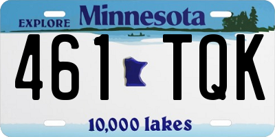 MN license plate 461TQK