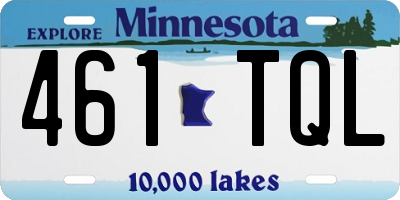 MN license plate 461TQL