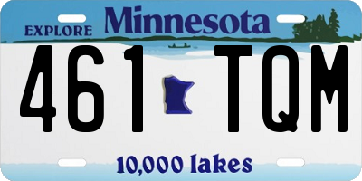 MN license plate 461TQM