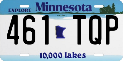 MN license plate 461TQP