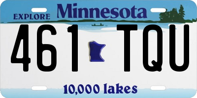 MN license plate 461TQU