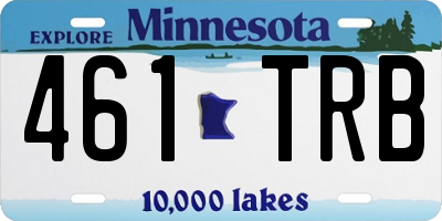 MN license plate 461TRB