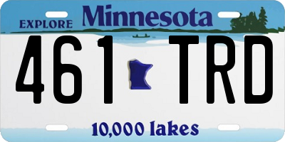 MN license plate 461TRD