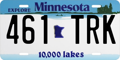 MN license plate 461TRK