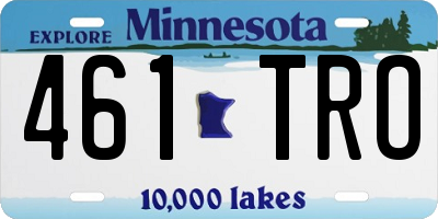 MN license plate 461TRO