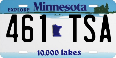 MN license plate 461TSA