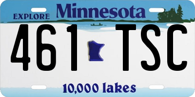 MN license plate 461TSC