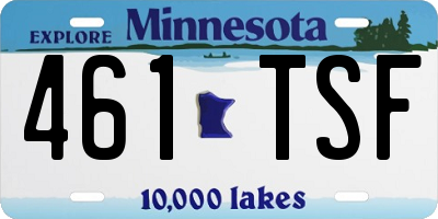MN license plate 461TSF