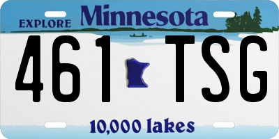MN license plate 461TSG