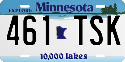MN license plate 461TSK