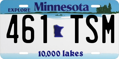 MN license plate 461TSM