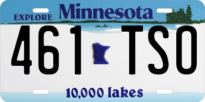 MN license plate 461TSO