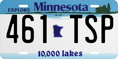 MN license plate 461TSP