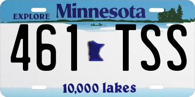 MN license plate 461TSS