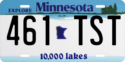 MN license plate 461TST