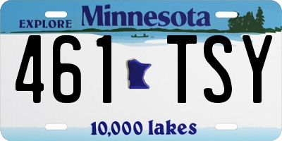 MN license plate 461TSY