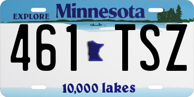 MN license plate 461TSZ