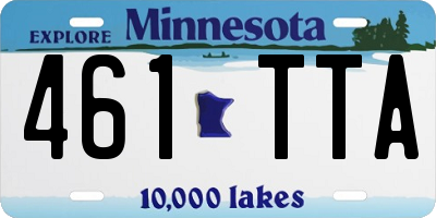 MN license plate 461TTA