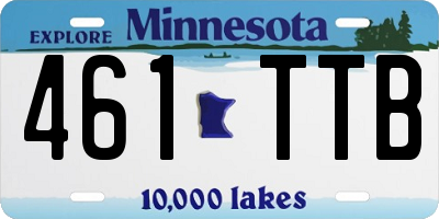 MN license plate 461TTB